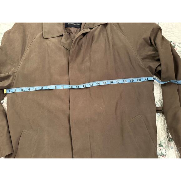 VINTAGE 80's SANYO FOR BLOOMINGDALE'S WRAP TRENCH COAT 36 - Picture 5 of 8